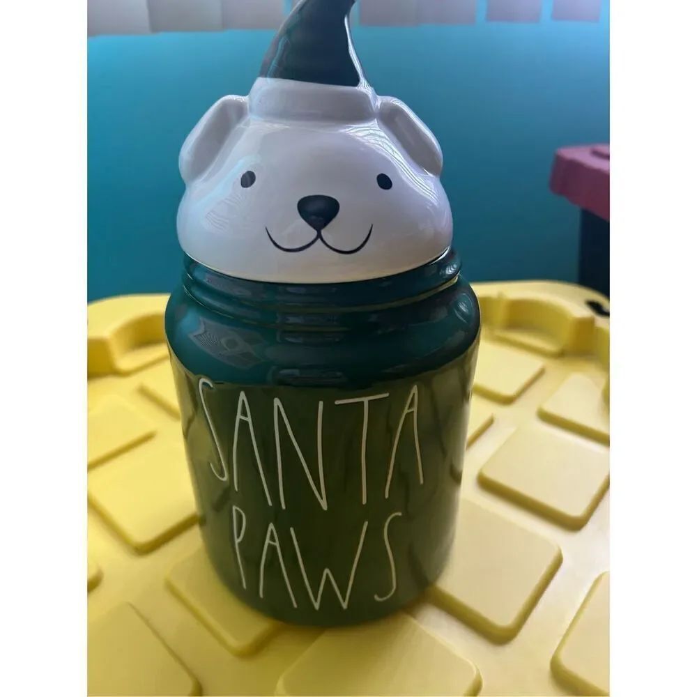 Rae Dunn ~Santa Paws~ Canister Treat Jar